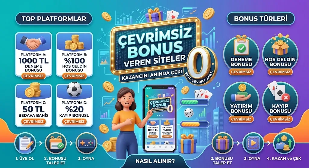 çevrimsiz bonus veren siteler